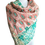 New in Package Salsa Nights Pure Tussar Silk Stole Scarf Wrap Shawl Blue Photo 0