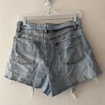 REWASH  Jean Shorts Western Belt Buckle Tie Detail- Festival Distressed Style Photo 4