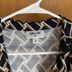 Diane Von Furstenberg  Sleeveless Geometric jumpsuit Black Tan‎ - S Small Photo 4