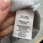 For Cynthia  Sz S Shirt Dress Linen Blend Shark Bite Hem Ruched Pockets Lagenlook Photo 8