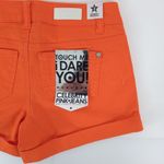 Celebrity Pink  Women's Juniors' Cuffed Colored Denim Shorts Size 3 Neon Orange Photo 3