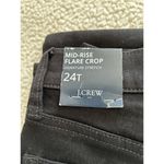 J.Crew Womens Black Flare Crop Mid Rise Signature Stretch Denim Size 24T Photo 4