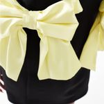 ASOS Black mini dress with yellow bow details Photo 3