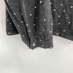 Lucky Brand  Pullover Top Womens Small Gray White Heart‎ Print Cotton Soft Photo 2