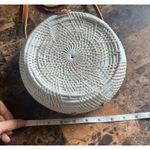 Round Wicker Star Bag with Floral Interior Photo 8