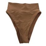 Aerie  Bikini Bottom Womens XS‎ Brown Orange High Cut Cheeky High Waisted Photo 0