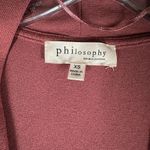 Philosophy Republic Clothing Cardigan Womens XS Red Open Front Knit Pockets Photo 1