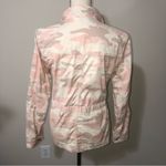 Gap  Pink Camo Utility Jackets Size Small Beige Tie Waist Stretch Cotton Photo 2