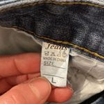 Funky Reworked Spliced Raw Hem Straight Leg High Rise Women’s Denim Jeans Size 30 Photo 3