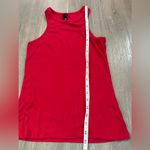 Bobi  Red Ribbed High Neck Tank Top | Revolve | Size Small Photo 2