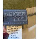 Geiger Wool 2 Piece Green‎ Embroidered Floral Vintage Skirt Jacket Set Size 34 Green Photo 14