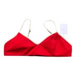ANDIE NWT The Bells Sporty Chic Poppy Red With White Trim Bikini Top Extra Large Photo 2
