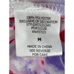 Miken Swim Sheer Purple Red Tie Dye Pom Pom Swim Beach Coverup M Size M Photo 5