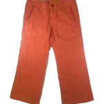 Anthropologie Women's Pilcro & the Letterpress Coral Linen Blend Pants 6 Breezy Photo 0
