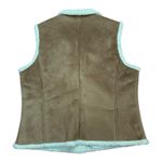 LL Bean women's large vest faux suede and Sherpa lined gorp tan camel Photo 1