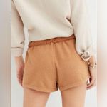 Aerie One-A-Roll Lounge Shorts Terry Cloth Brown Tan Drawstring Size Medium Photo 1