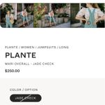 PLANTE Women's Green Gingham Overalls Jumpsuit Size L Made in USA Size L Photo 13