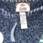 Tiara International VTG  Christmas Sweater XL Full Zip Beaded Embroidered‎ Santa Photo 8