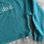 Nike Teal Just Do It Crop Quarter-Zip Sweatshirt Photo 2