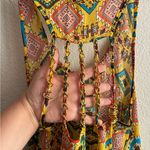 Top Chick Women's Chain Straps Yellow Geometric Pattern Tank Top Gold Size undefined Photo 7