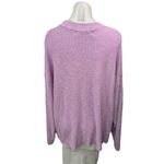 Free People Women's Purple Knitted Crew Neck Long Sleeve Pullover Sweater Top M Photo 1