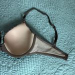 Victoria's Secret VICTORIA’S SECRET Lined Perfect Coverage Lace Neutral Tan Bra 32D Photo 4