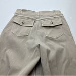 Spanx  Tan Khaki Wide Leg Womens Size Medium Button-Detail Pants Pull-On *FLAW Photo 13