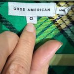 Good American Green Plaid Cropped Tartan Button Up Sz 0/XS Photo 4