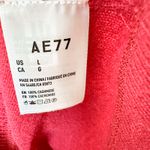 NWT AE77 Cashmere Crew Neck Sweater Red Size Large Minimalist Classic Preppy Photo 4