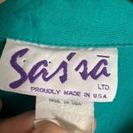 Vintage Teal Blue Western Boho Fringed Studded Long Sleeve Maxi Shirt Dress M Size M Photo 12