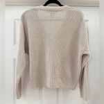 Jessica Simpson  Waffle Knit V Neck Cardigan Sweater Neutral Tan sz Small Photo 2