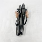 Melissa [] Black Jelly Sandals Rubber Flip Flop Beige Flower Beach Thongs Size 9 Photo 8