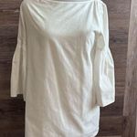 SUNO Top Shirt Womens Small White Cotton Bell Sleeve Work Wear Designer Elegant Photo 0