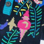 Vintage 90s, Lisa Nichols Christmas Santa Sweater Black Size M Photo 11