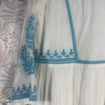 Soft Surroundings  Juniper Women's Embroidered Maxi Dress‎ White Blue Boho Small Photo 11