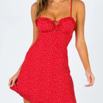 Princess Polly  Love Birds Mini Dress Red Size 2 Coquette Party Feminine Ruffle Photo 0