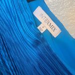 Intermix ✨ Luisa Pleated Satin Royal Sz 4 Midi Dress✨ Photo 13