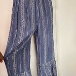 Japna Blue Strapless Jumpsuit with Patterned Details Photo 5