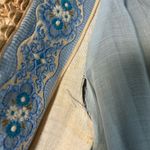 Gunne Sax by Jessica 70s Prairie Maxi Dress Blue Ivory Victorian Vintage 7 Photo 8