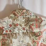 Jones New York Sport Cotton Multicolor Floral Cap Sleeve Button Shirt Blouse Top Photo 7