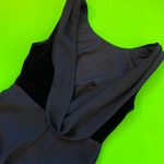 Rhapsody Vintage 90’s Solid Black Velvet Cowl Back Full Length Formal Dress Photo 8