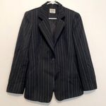 Armani Collezioni VINTAGE VTG Black White Vertical Pinstripe WOOL Blazer Jacket Photo 1