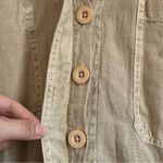 Free People  Quinn Coverall Size Large Jumpsuit in Thistle Seed Green Boho Linen Photo 8