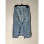 Polo Ralph Lauren Denim Midi Skirt Womens Sz 27 Slit Pencil Style Skirt Boho Blue Photo 4