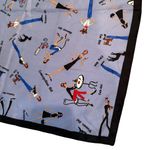 NWT, Rare Vintage The Girls Helen Welsh Designer 100% Silk Scarf, 21” square Black Photo 4