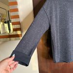 Vince  | Navy Blue Speckle Crew Neck French Terry Sweatshirt Zipper back | Small Photo 2