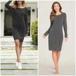 Barefoot Dreams 💕 CozyChic Ultra Lite Long Sleeved Dress Carbon Gray Medium NWT Photo 1