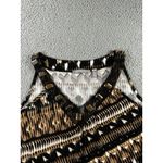 Ny Collection Ny‎ Collection Blouse Women Medium V Neck Asymmetrical Boho Southwestern Aztec Photo 4