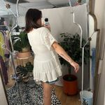 Rip Curl Waffle Knit Short Sleeve Tunic Top White Size Small Photo 4