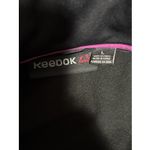 Reebok  Women's Back Vector Colorblocked Track Jacket - Black/Pink - Size Large Photo 3